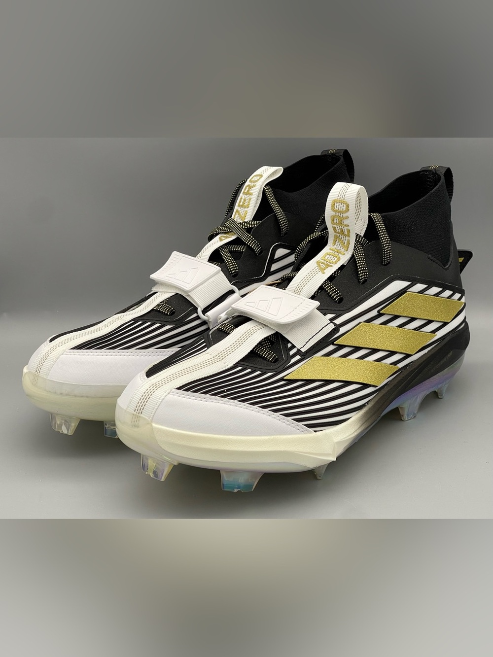 Adidas Adizero Edge+ TPU Black & White Baseball Cleats Sz 11.5 JQ7464 RARE NEW